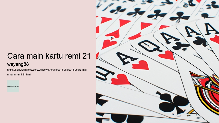 cara main kartu remi 21